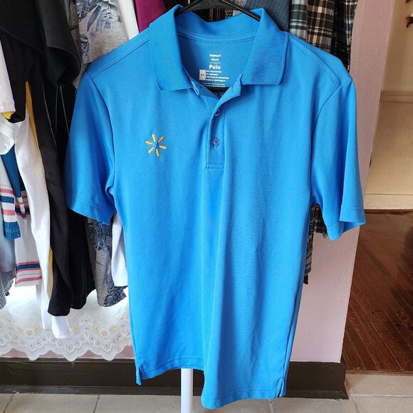 Walmart Brand, Blue Polo Shirt With Logo, Size XS - Picture 1 of 6